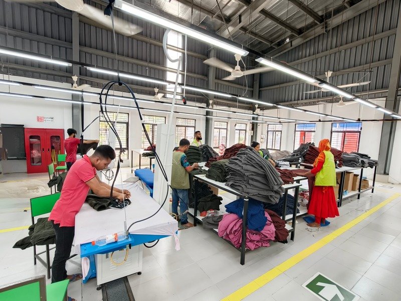In-line finishing - pressing